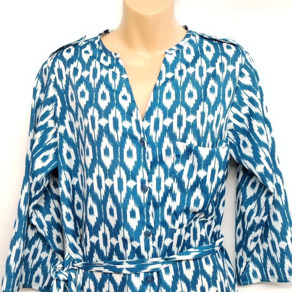 Anthropologie Maeve Ikat Shirt Dress XS - Picture 3 of 7